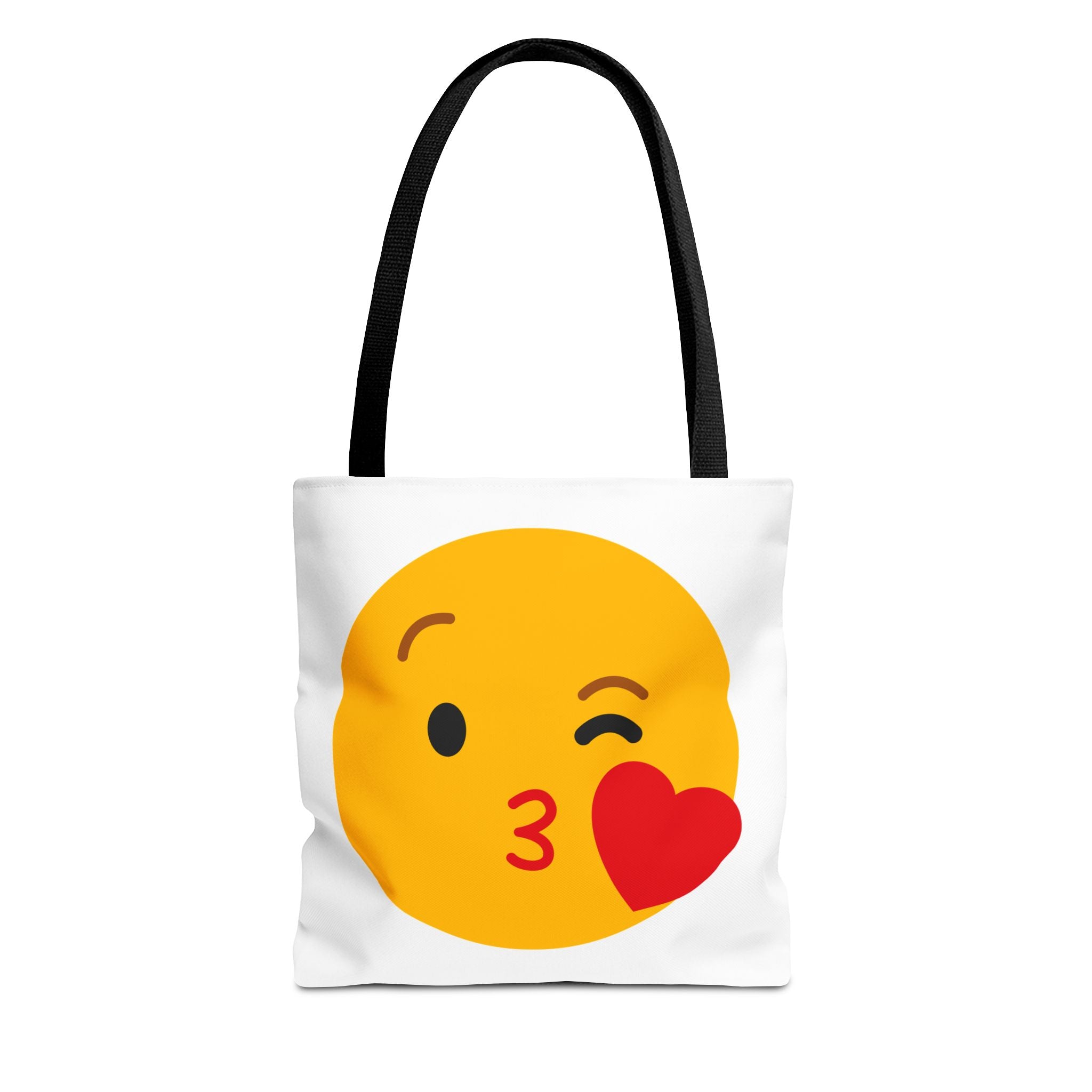 Emoji Kiss Tote Bag, Cute Gift for Friends, Love & Friendship, Reusable Shopping, Fun Casual Bag, Holiday Gifts